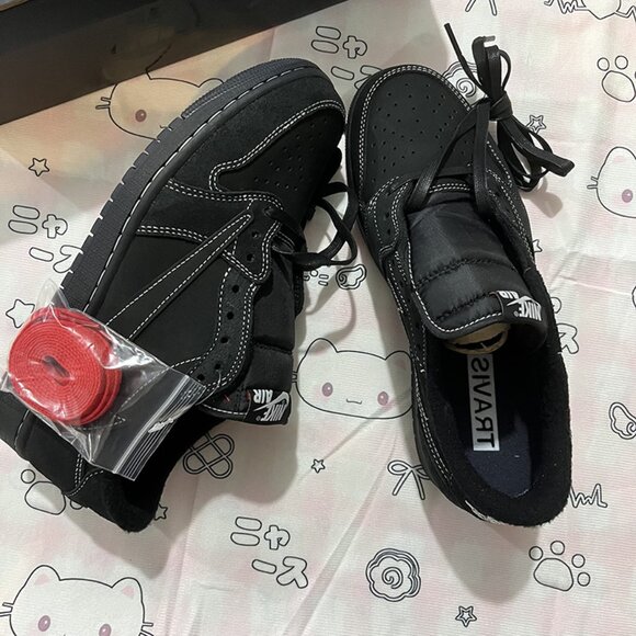 Travis Scott X Air Jordan 1 Low Black Phantom Sneakers - Picture 3 of 6